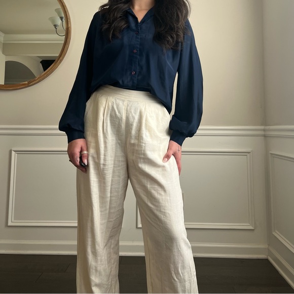 80s vintage Gianna navy blue button down blouse 🍰🍰 - Picture 6 of 8